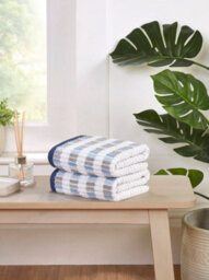 Rapport Home Santa Cruz Cotton Bath Sheet Towels Set Of 2 (Blue)