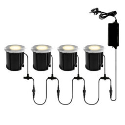 Litecraft Sitka Chrome 3W Led Outdoor 4 X Deck Light Kit - thumbnail 2