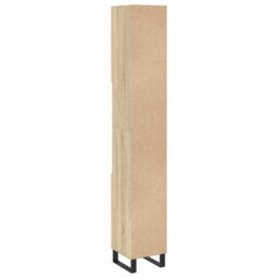 Walplus Bathroom Cabinet Sonoma Oak 30X30X190Cm Engineered Wood - thumbnail 6