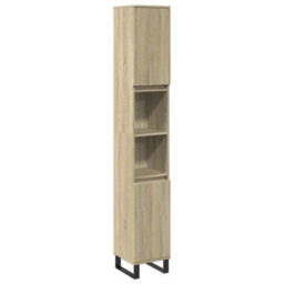 Walplus Bathroom Cabinet Sonoma Oak 30X30X190Cm Engineered Wood - thumbnail 2