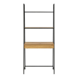Furniture To Go Seaford Bookcase With 1 Drawer In Black And Oak - thumbnail 2