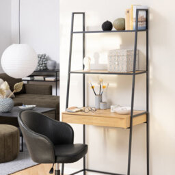 Furniture To Go Seaford Bookcase With 1 Drawer In Black And Oak - thumbnail 6