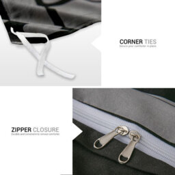 Lazzaro Premium Microfiber Single Duvet Cover Set Reversible Bedding Sets Breathable Durable With Zipper Closure - thumbnail 7