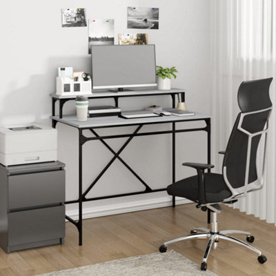 Berkfield Desk Grey Sonoma 100X50X90 Cm Engineered Wood And Iron - image 1