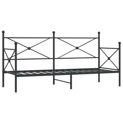 Berkfield Durable Day Bed Without Mattress Black 80X200 Cm Steel