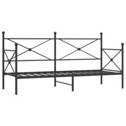 Berkfield Durable Day Bed Without Mattress Black 80X200 Cm Steel