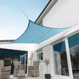 Kookaburra 3M Square Waterproof Azure Garden Patio Sun Shade Sail Canopy 98% Uv Block With Free Rope - thumbnail 2