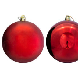Christmas Tree World 8Cm Red Bauble Set Shiny/matt (40 Pc) - thumbnail 3