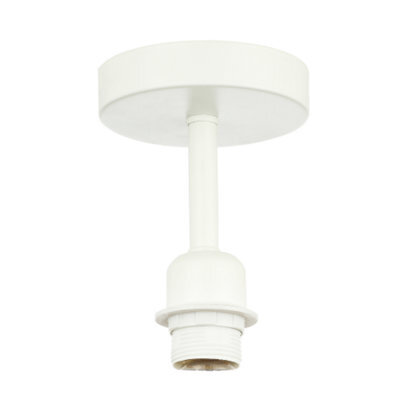 Happy Homewares Traditional Matt White Ceiling Light Fitting For Industrial Style Light Bulbs - image 1