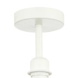 Happy Homewares Traditional Matt White Ceiling Light Fitting For Industrial Style Light Bulbs - thumbnail 2