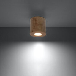 Sollux Lighting Orbis Wood Natural 1 Light Classic Ceiling Light - thumbnail 2