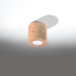 Sollux Lighting Orbis Wood Natural 1 Light Classic Ceiling Light - thumbnail 1