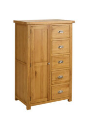 Birlea Woburn 1 Door 5 Drawer Wardrobe Oak - thumbnail 8