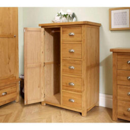 Birlea Woburn 1 Door 5 Drawer Wardrobe Oak - thumbnail 3