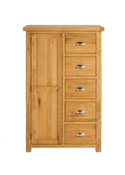Birlea Woburn 1 Door 5 Drawer Wardrobe Oak - thumbnail 7