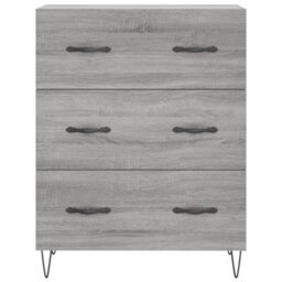 Berkfield Highboard Grey Sonoma 69.5X34X180 Cm Engineered Wood - thumbnail 8