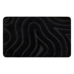 RugsX Bathroom Rug Supreme Waves, Non-Slip, Soft - Black  60X100 Cm - thumbnail 4