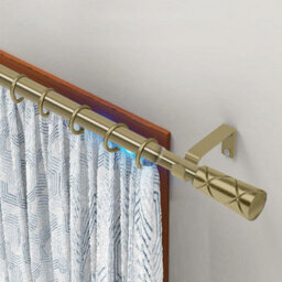 Ameha Cylinder Curtain Poles Extra Long & Durable Metal Extendable Curtain Rod( Antique Brass, 160-300Cm, 63 Inch-118 Inch) - thumbnail 5
