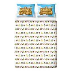 Animal Crossing Beach Reversible Duvet Set (Pack Of 2) Multicoloured (Single)