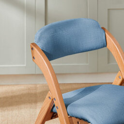 Sobuy Fst92-Bl,folding Chair Wooden Chairs Padded Seat Desk Chair Office Dining Chair,blue,w47Xd51Xh78 - thumbnail 4