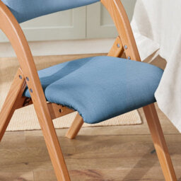 Sobuy Fst92-Bl,folding Chair Wooden Chairs Padded Seat Desk Chair Office Dining Chair,blue,w47Xd51Xh78 - thumbnail 5