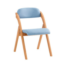 Sobuy Fst92-Bl,folding Chair Wooden Chairs Padded Seat Desk Chair Office Dining Chair,blue,w47Xd51Xh78 - thumbnail 1