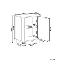 Beliani Modern Bedside Table Tomingley Black - thumbnail 3