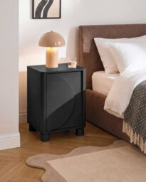 Beliani Modern Bedside Table Tomingley Black - thumbnail 2
