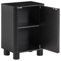Beliani Modern Bedside Table Tomingley Black - thumbnail 4