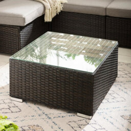 Furniturebox Uk Orlando Brown Rattan Garden Coffee Table + Ice Bucket - thumbnail 5