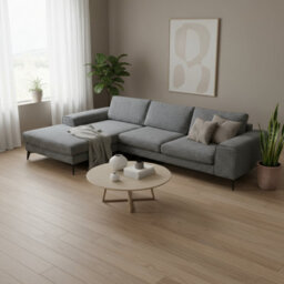 Abakus Direct Venice Chenille Corner Sofa In Dark Grey Left Facing With Deep Seats And Extra-Wide Padded Arms - thumbnail 2