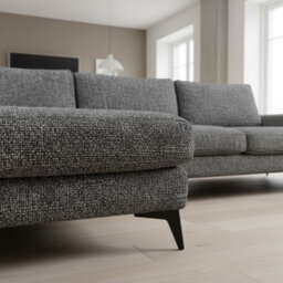 Abakus Direct Venice Chenille Corner Sofa In Dark Grey Left Facing With Deep Seats And Extra-Wide Padded Arms - thumbnail 7