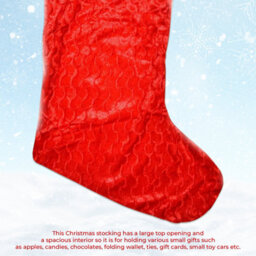 Neel Blue Large Deluxe Velvet Stocking - Red - thumbnail 4