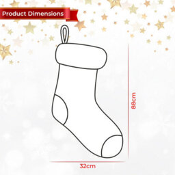 Neel Blue Large Deluxe Velvet Stocking - Red - thumbnail 2