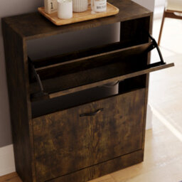 Lassic Vida Designs 2 Drawer Shoe Cabinet, Dark Wood - thumbnail 5