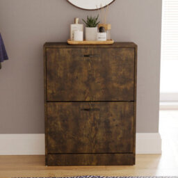 Lassic Vida Designs 2 Drawer Shoe Cabinet, Dark Wood - thumbnail 3