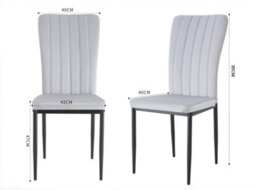 MCC Direct Set Of 2 Blue Velvet Effect Dining Chairs Plush Padded Upholstered Accent Chair - Elle By Mcc - thumbnail 6