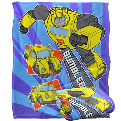 Transformers Bumblebee Blanket White (One Size) - image 1