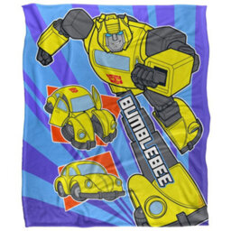 Transformers Bumblebee Blanket White (One Size) - thumbnail 2