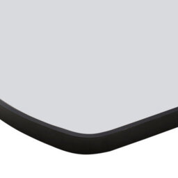 Living And Home Black Aluminum Alloy Contemporary Arch Bathroom Mirror Hd Float Glass Wall-Mounted 50X42Cm - thumbnail 4