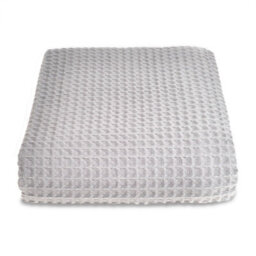 Allure Bath Fashions Hotel Waffle Throw Blanket - Dove Grey, 175 X 225Cm - thumbnail 1