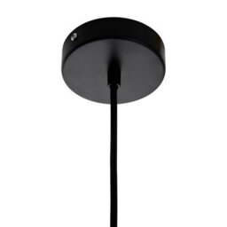 Orsina Black Iron Cage Pendant Light, Geometric Wire Frame Ceiling Lamp, Decorative Light With Wooden Bulb Mount - thumbnail 5