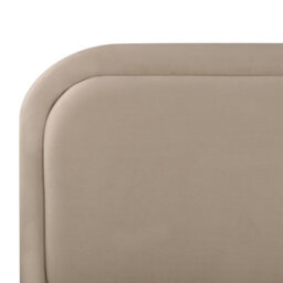 Beliani Bed Velvet Suzette 140 X 200 Cm (Eu Double) Beige - thumbnail 8