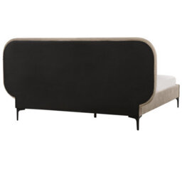 Beliani Bed Velvet Suzette 140 X 200 Cm (Eu Double) Beige - thumbnail 5