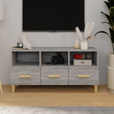 Vidaxl Tv Cabinet Grey Sonoma 102X36X50 Cm Engineered Wood - image 1