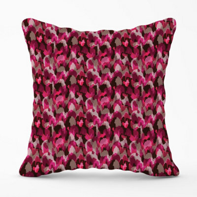 Warren Reed Designer Modern Pink Animal Print Cushions 60Cm X 60Cm - image 1