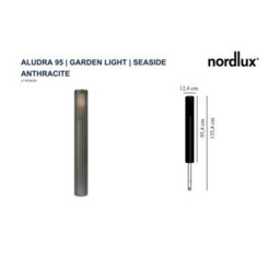 Nordlux Aludra Outdoor Aluminium Garden Post Coastal/marine Safe Black,mains - thumbnail 3