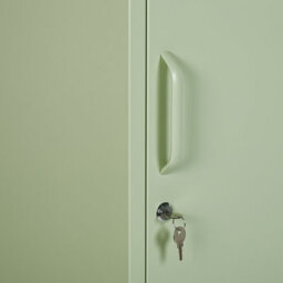 Beliani Green Metal Locker Storage Cabinet With Locking Double Doors, 38 X 50 X 185 Cm - thumbnail 9