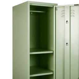 Beliani Green Metal Locker Storage Cabinet With Locking Double Doors, 38 X 50 X 185 Cm - thumbnail 8
