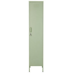 Beliani Green Metal Locker Storage Cabinet With Locking Double Doors, 38 X 50 X 185 Cm - thumbnail 1